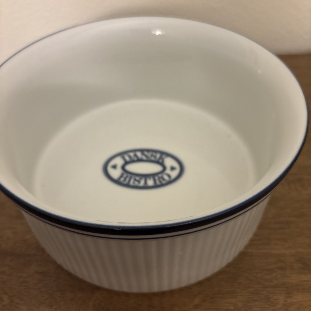 DANSK BISTRO CHRISTIANSHAVN BLUE 8.25" ROUND SOUFFLE, 3.75" TALL